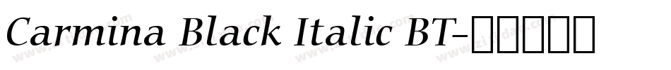 Carmina Black Italic BT字体转换
